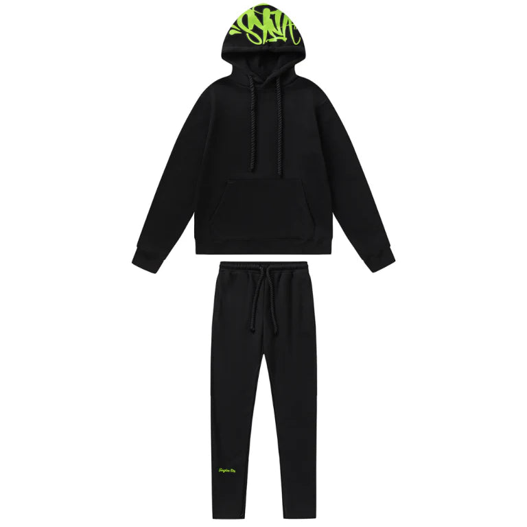 Syna World Logo Black and Green Tracksuit